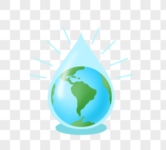 世界水日创意地球水滴高清图片
