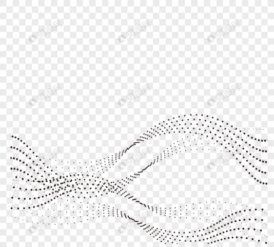 创意波浪抽象线条点图片
