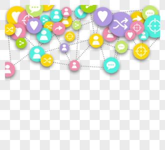 彩色创意社交软件图标图片