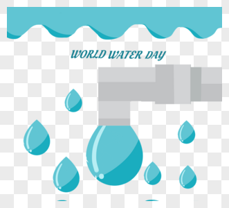蓝色世界节约用水公益宣传图片