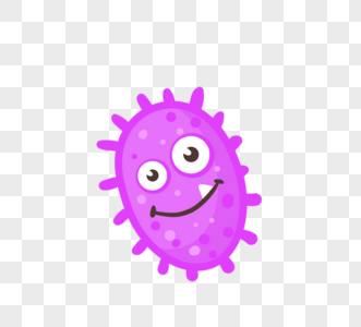 紫色病毒病菌细菌可爱病毒图片