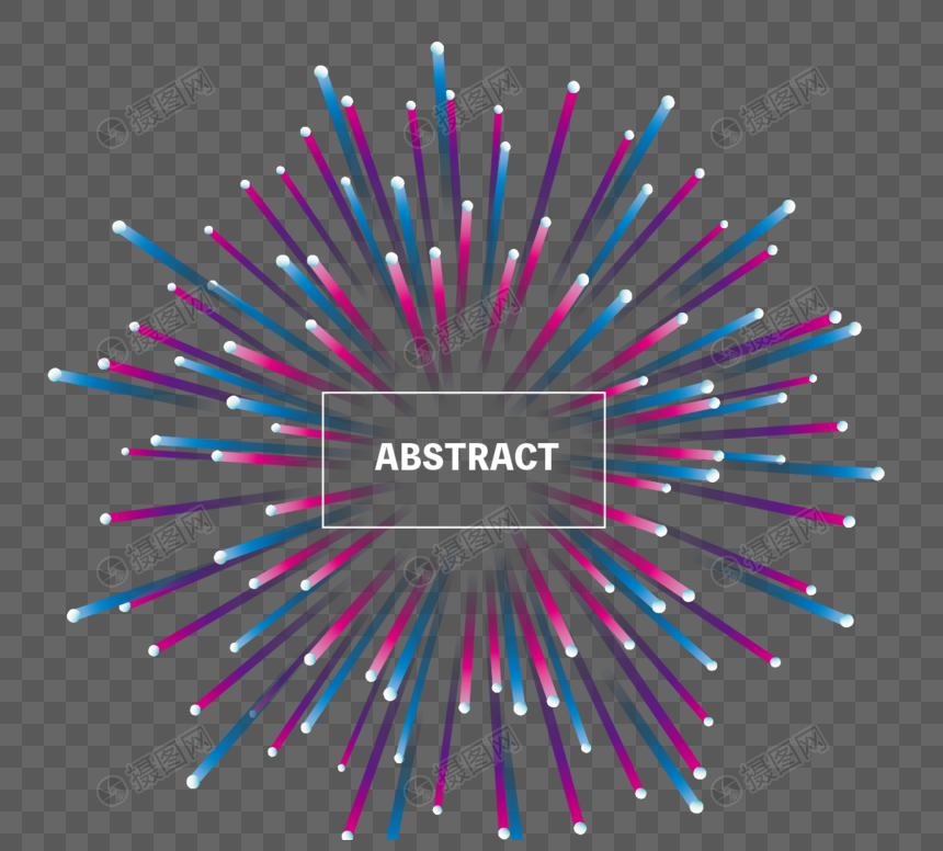 抽象烟花渐变夜空边框图片