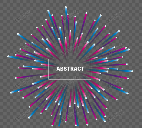 抽象烟花渐变夜空边框图片