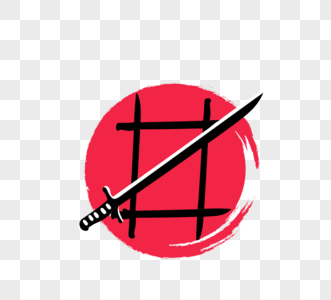 日本武士刀元素图片