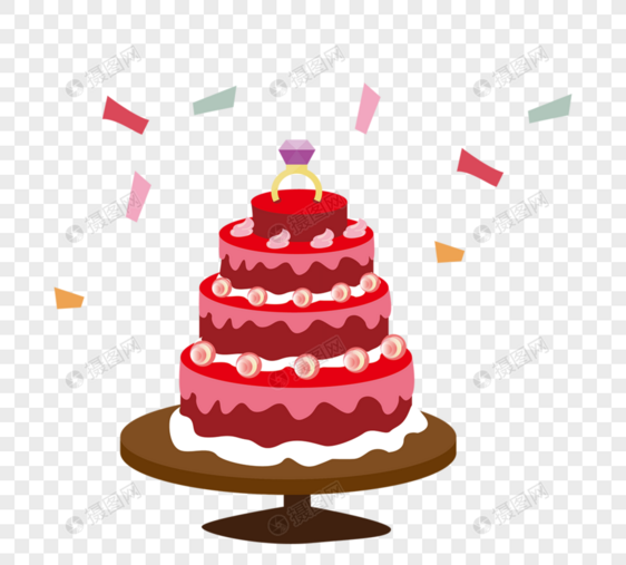 日本婚礼庆典用品多层蛋糕矢量素材图片