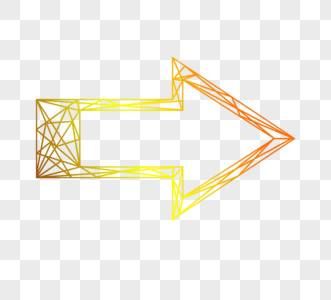 金色金属箭头镂空元素图片素材