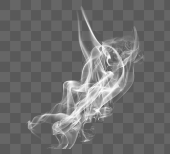 梦幻创意感手绘白色烟雾图片