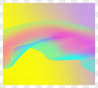 黄色几何线条渐变几何线条元素素材