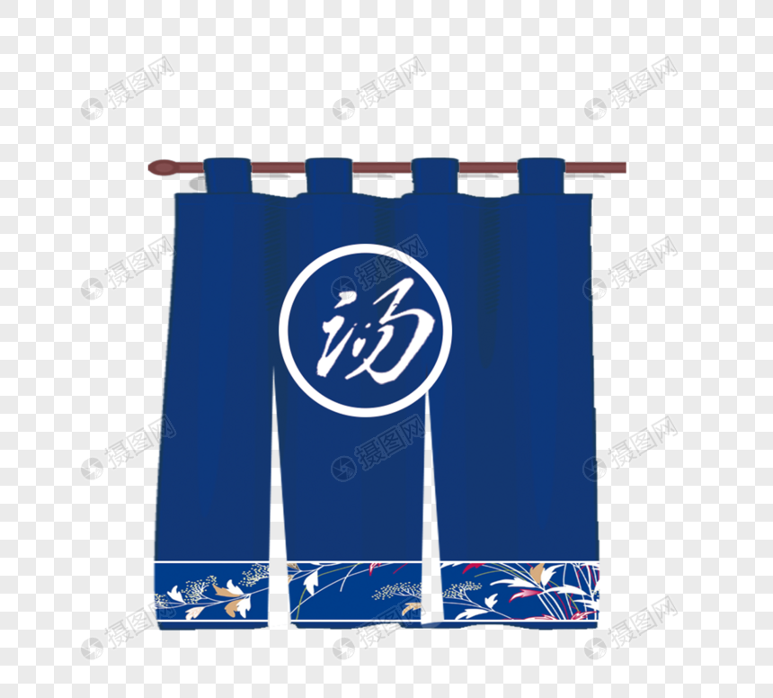 日式帘子传统门帘简约窗帘图片