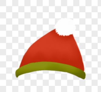 一顶红色绿边圣诞帽图片