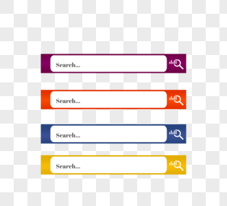手绘多色网页ui搜索框高清图片