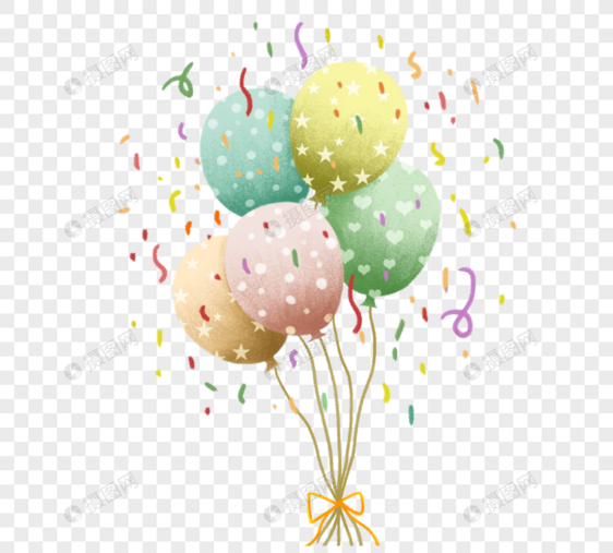 肌理风格生日装饰气球图片