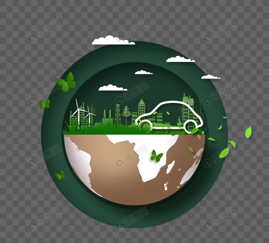 绿色环保节能土元素图片