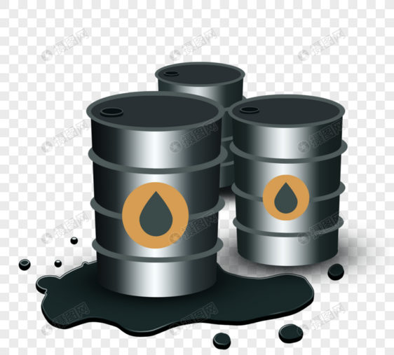 石油开采金属渐变桶图片
