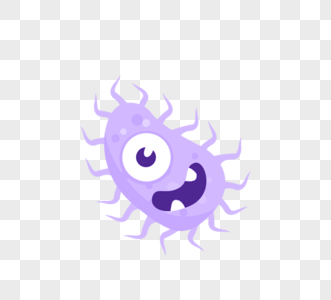 紫色病菌细菌可爱病毒图片