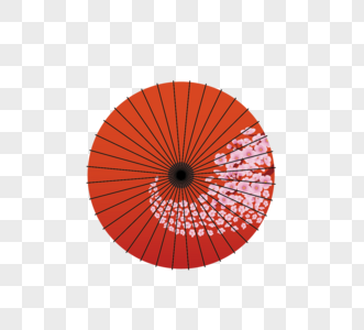 平面传统樱花花纹和伞元素矢量图图片