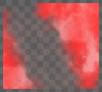 红色创意感手绘烟雾边框图片