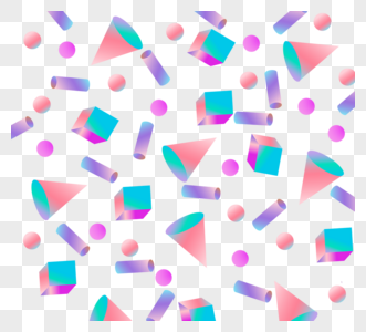 立体几何彩色渐变抽象立体图片
