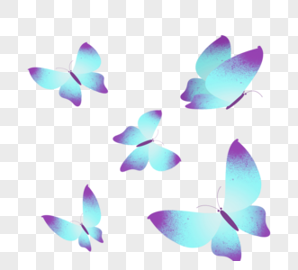 蓝紫色蝴蝶流行特效图片
