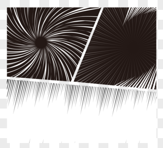 黑白波普风格线条元素图片