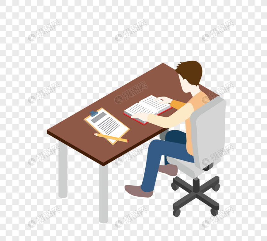 卡通办公室工作者图元素素材下载 正版素材 摄图网