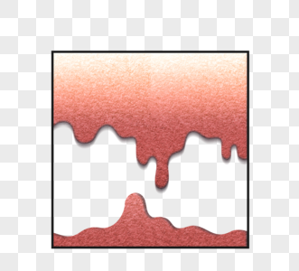 方形玫瑰金流动液体装饰边框图片