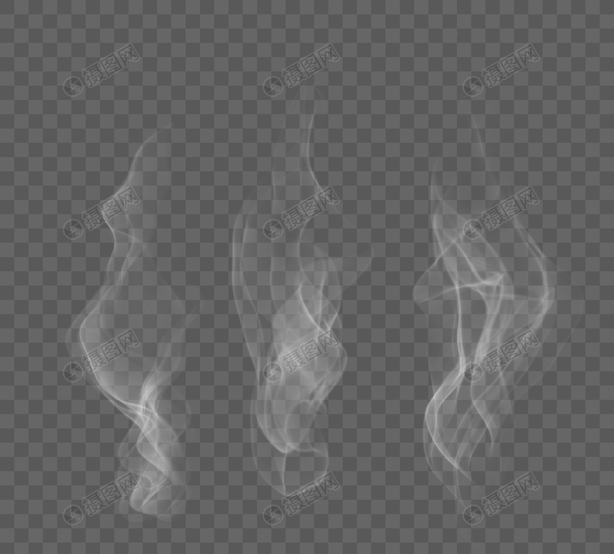 白色曲线烟雾效果组图元素素材下载 正版素材 摄图网