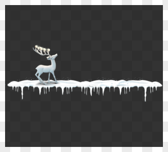 冬季小鹿设计元素图片
