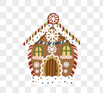 雪屋圣诞节冬季巧克力饼木屋图片