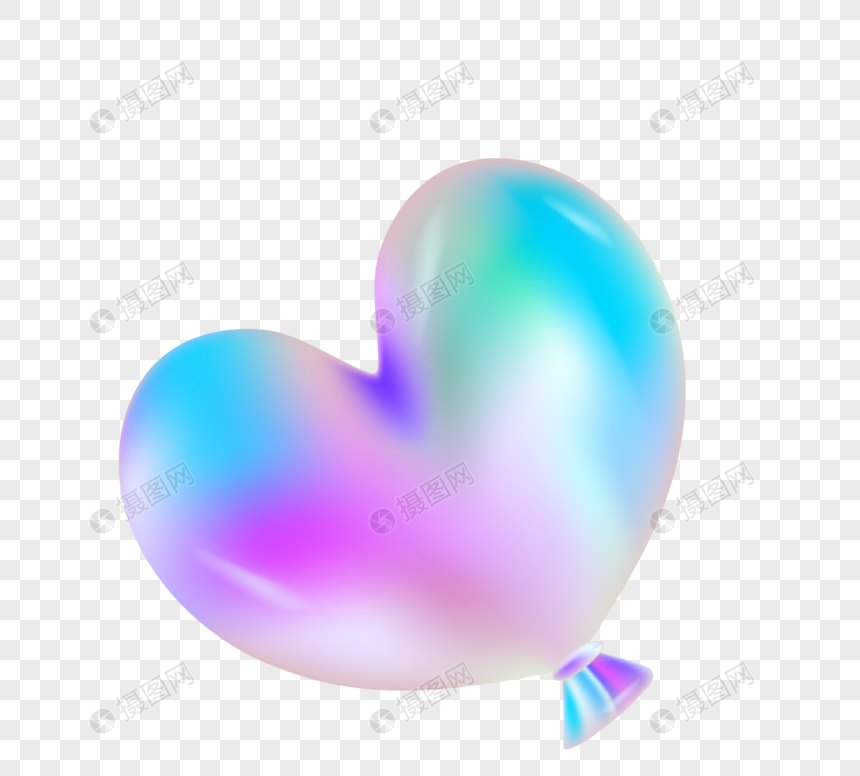 情人节手绘爱心气球图片