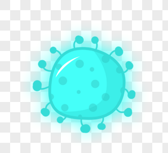 蓝色病毒三维病毒图片