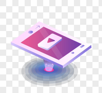 粉色立体声技术智能手机元素图片