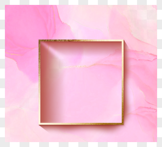 粉色创意质感水彩文本框图片