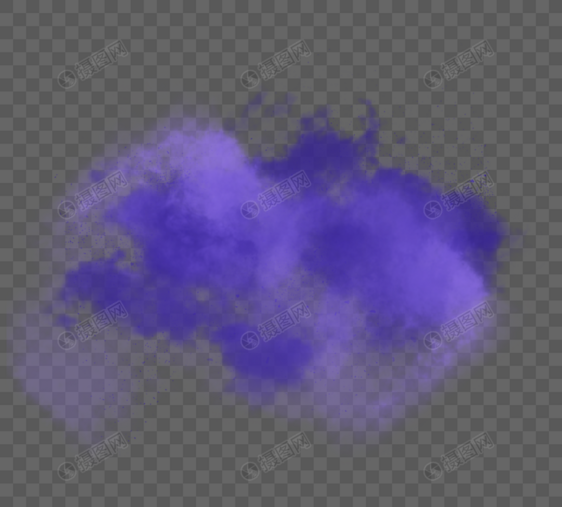 创意感手绘紫色烟雾图片