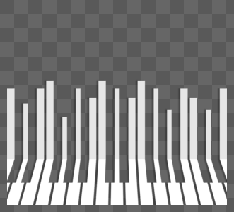 折纸风格创意立体钢琴键图片