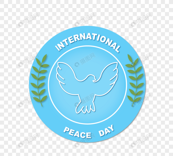 国际世界和平鸽标志插图图片