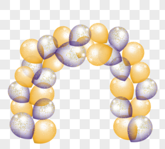 节日装饰拱门金粉气球图片