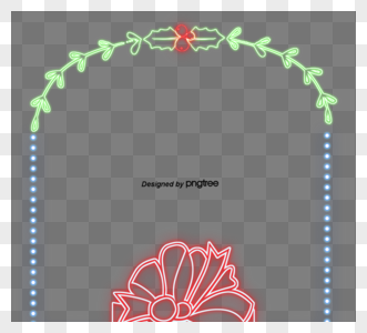 圣诞节内线签名窗口框架元素图片