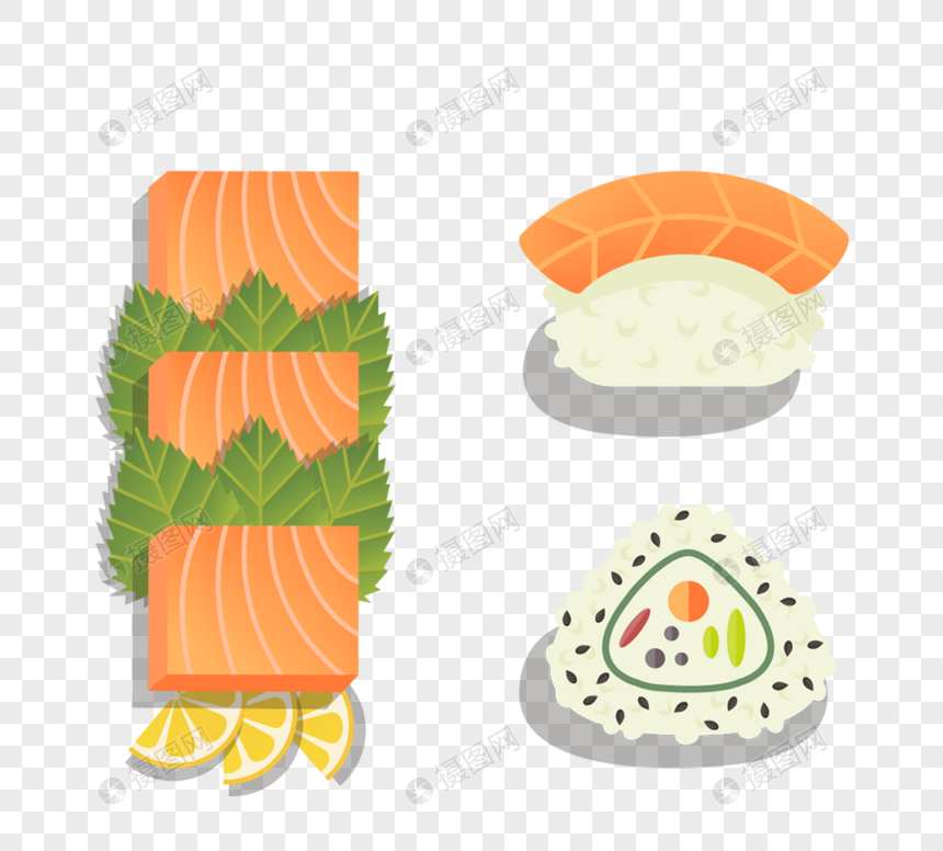 卡通日式美食元素图片