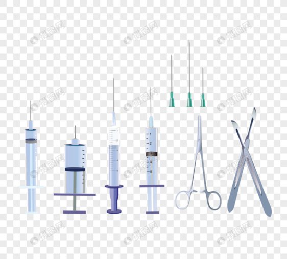 手绘医疗器械针管图片