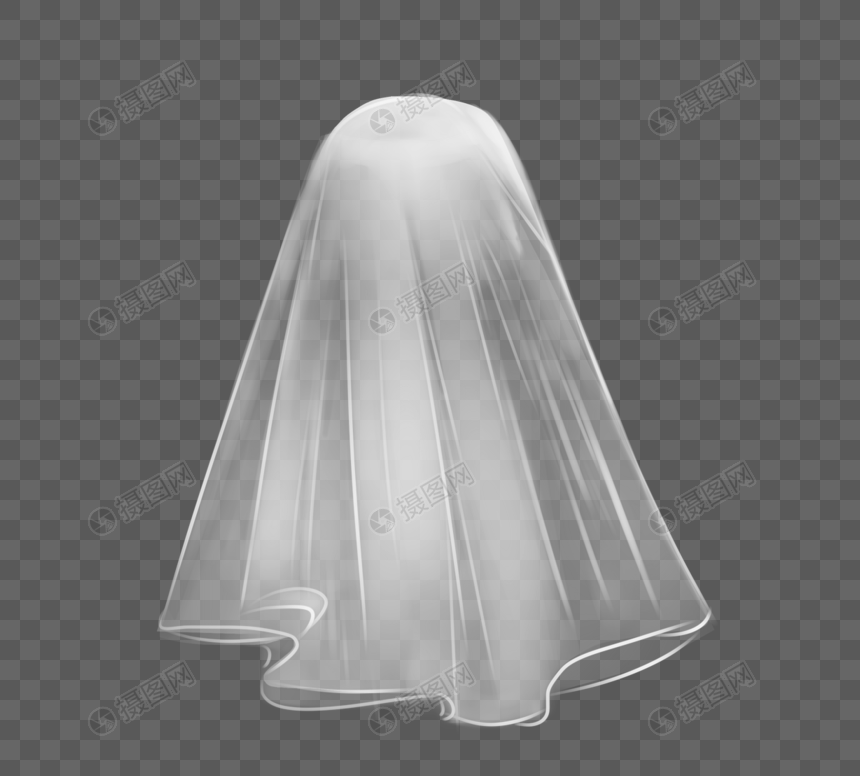 卡通清新婚礼头纱装饰