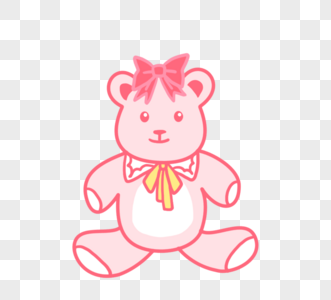 可爱小熊粉色小熊图片