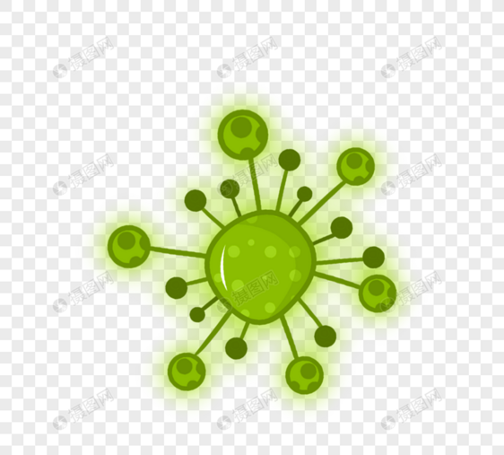 绿色网状病毒病菌细菌图片