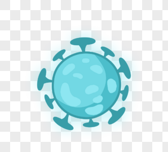 青色圆形病毒病菌细菌图片