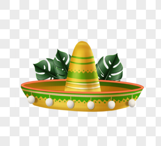 五月节墨西哥传统节日立体帽子图片