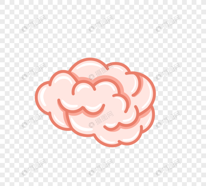 人大脑粉色大脑思考图片