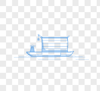 手绘小舟图片
