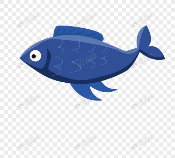 日本立体手绘风格鱼图片
