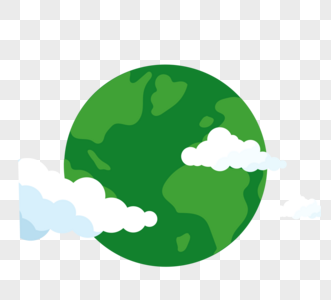 圆形绿树云图片
