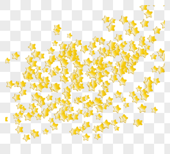 金黄色渐变矢量星星元素图片